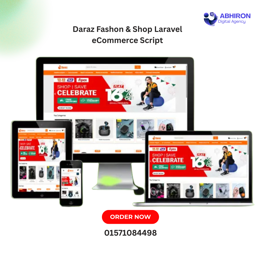Daraz Fashon & Shop Laravel eCommerce Script - abhiron.com