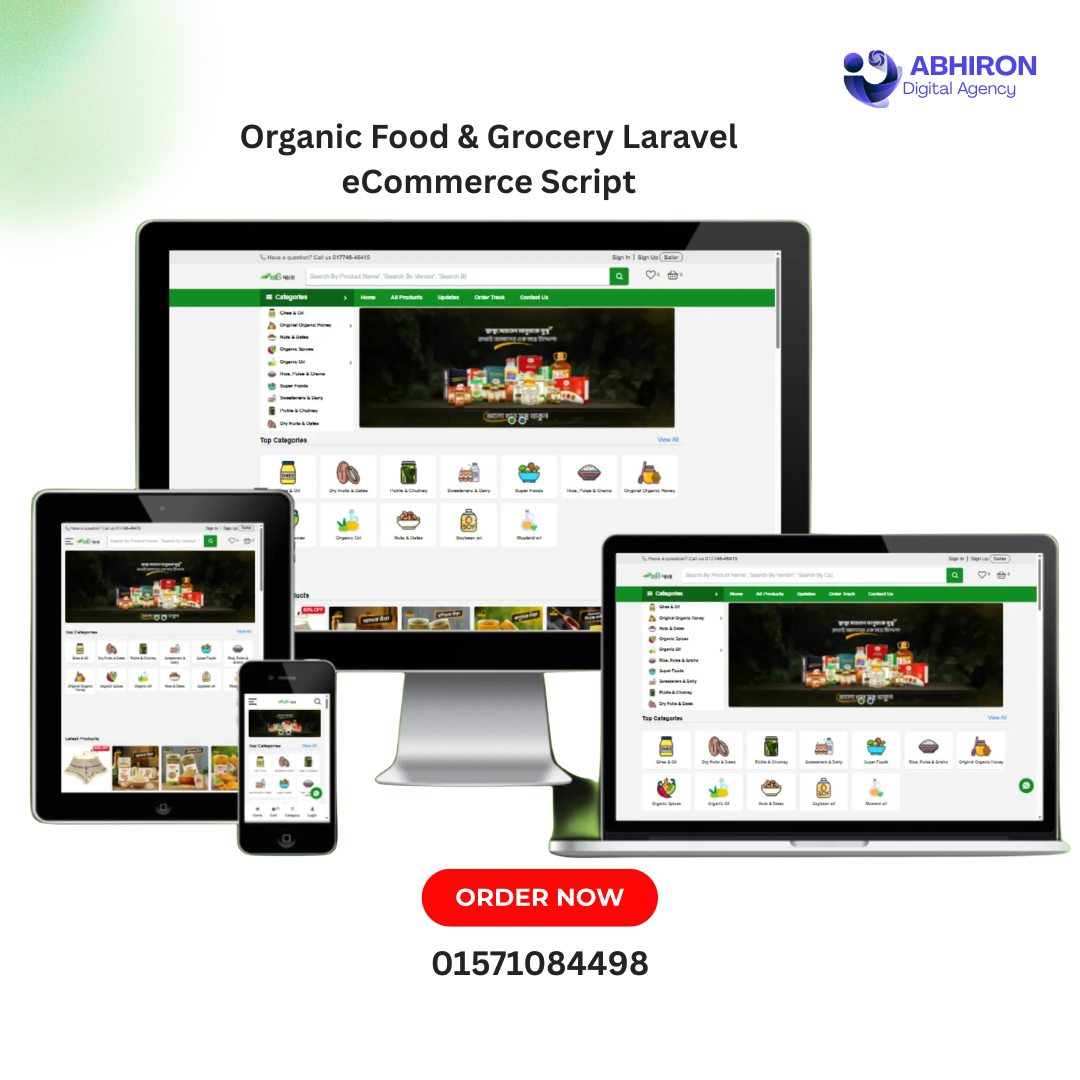 Organic Food & Grocery Laravel eCommerce Script
